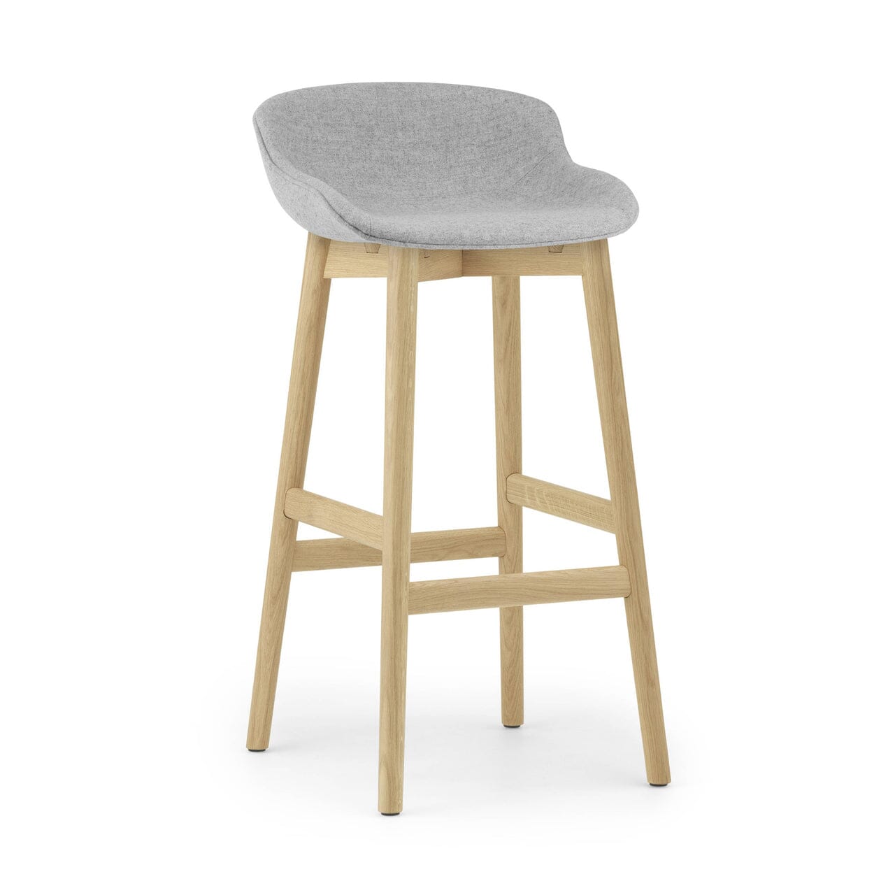 Hyg Wood Base Barstool Full Upholstered Stools Normann Copenhagen 