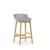 Hyg Wood Base Barstool Stools Normann Copenhagen 25.6 inch High Oak Grey