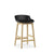 Hyg Wood Base Barstool Stools Normann Copenhagen 25.6 inch High Oak Black