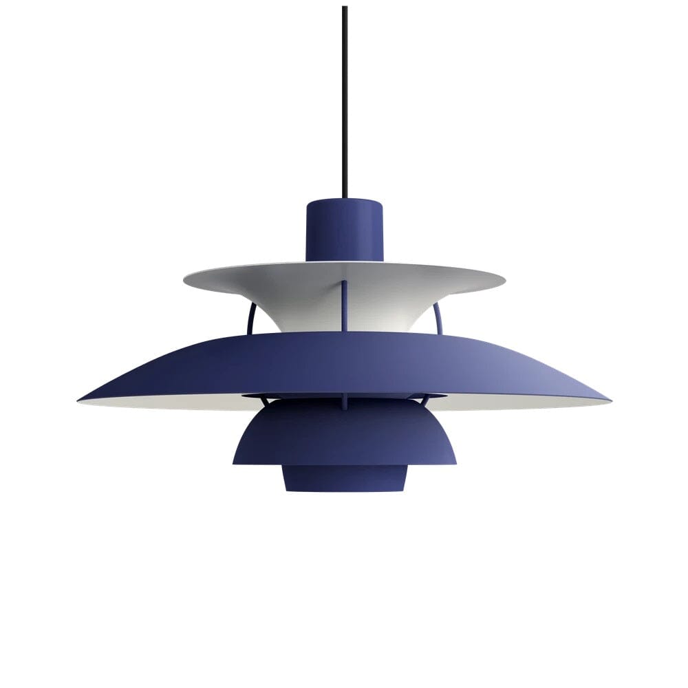 PH 5 Pendant Light hanging lamps Louis Poulsen Monochrome Dusty Indigo 