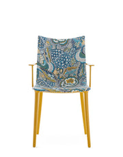 H.H.H. Chair Upholstered Armchair Kartell Patricia fabric - ink-ochre / mustard 