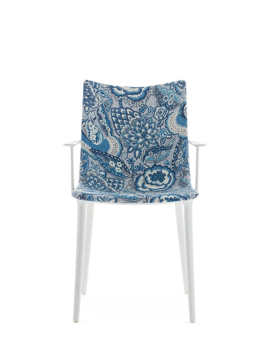 H.H.H. Chair Upholstered Armchair Kartell Patricia fabric - ink / white 