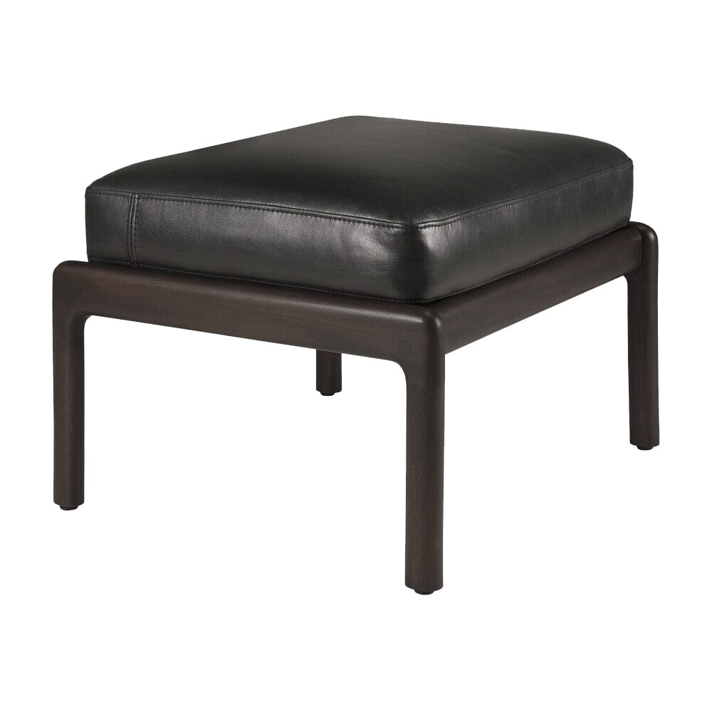 Jack Footstool footstool Ethnicraft Black Leather 