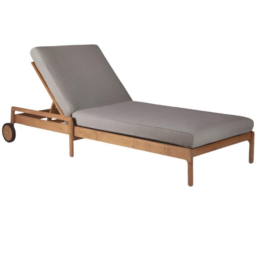 Jack Outdoor Adjustable Lounger with Cushion Outdoor Lounge Chairs Ethnicraft 2 Seater Mocha 