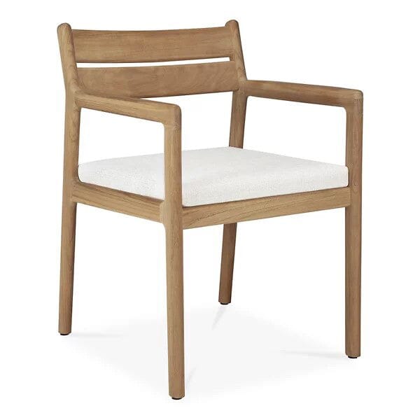 Jack Outdoor Dining Chair With Cushion Dining Chair Ethnicraft Teak With Off White 