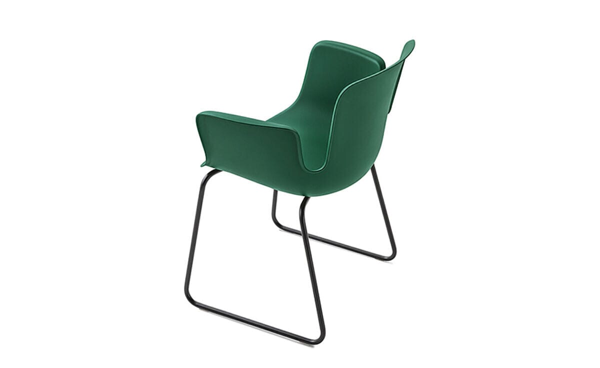 Juli Plastic Armchair With Sled Base Armchair Cappellini 