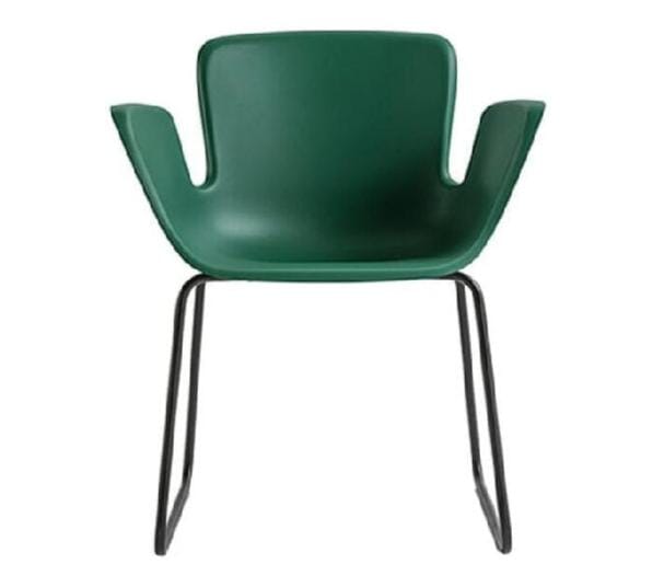 Juli Plastic Armchair With Sled Base Armchair Cappellini 