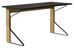 Kaari Desk Desk Artek HPL High-Gloss Black Oak, Black Lacquered 