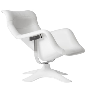 Karuselli Lounge Chair & Ottoman lounge chair Artek No Ottoman Leather Upholstery White 