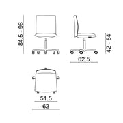 Kinesit 5 Way Swivel Base Office Chair With Fully Upholstered Chairs Arper 