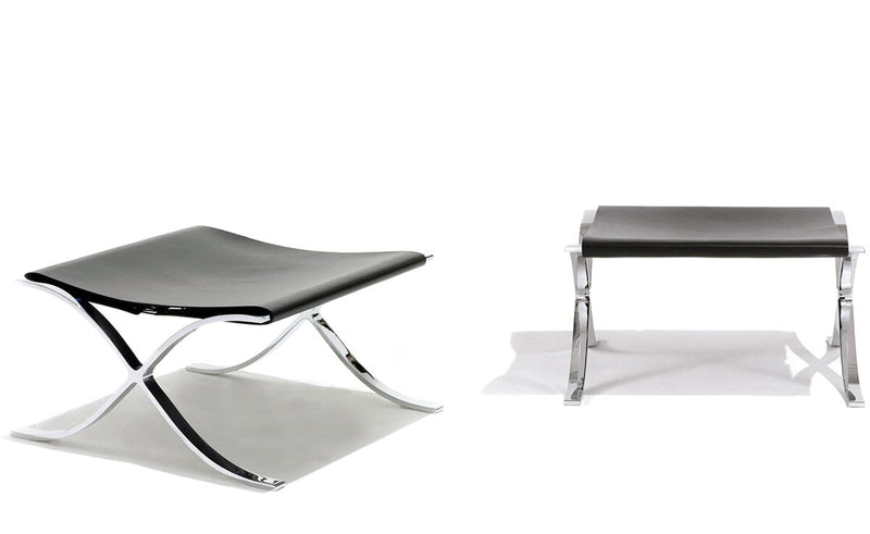 Barcelona Stool with Cowhide Sling Stools Knoll 