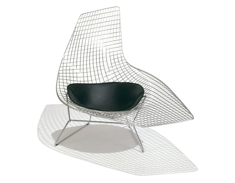 Bertoia Asymmetric Chaise Lounge With Seat Cushion lounge chair Knoll 