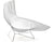 Bertoia Asymmetric Chaise Lounge With Seat Cushion