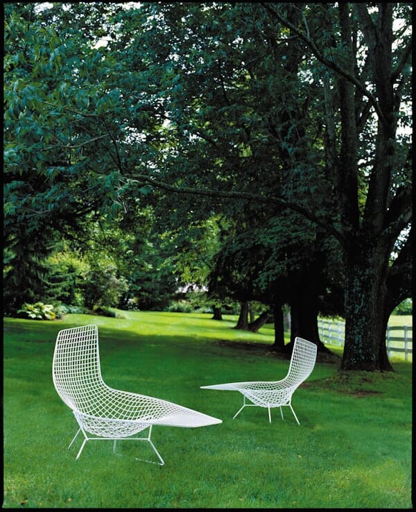 Bertoia Asymmetric Chaise lounge chair Knoll 