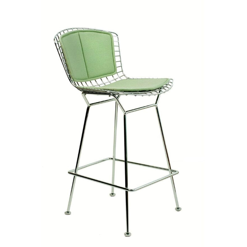 Bertoia Stool with Seat and Back Pad bar seating Knoll 