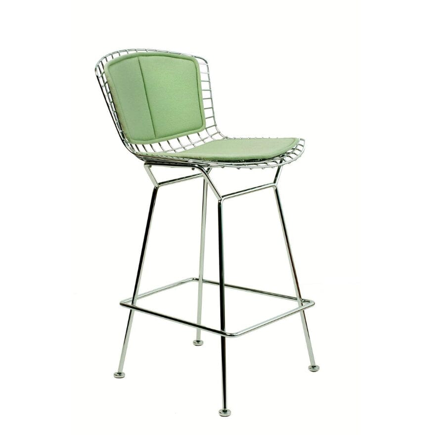 Bertoia Stool with Seat and Back Pad bar seating Knoll 