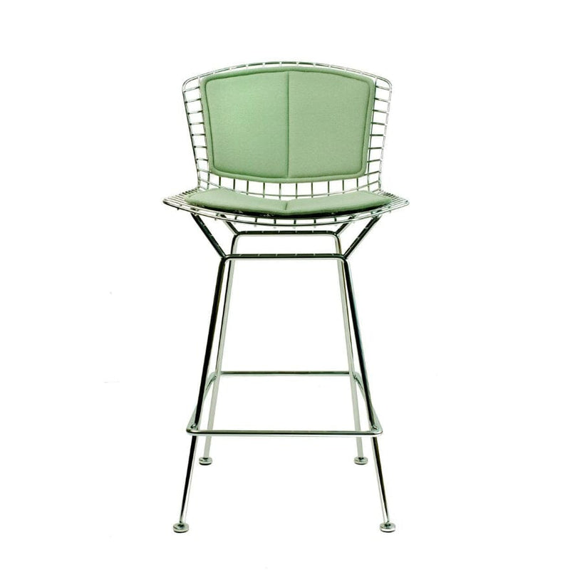 Bertoia Stool with Seat and Back Pad bar seating Knoll 
