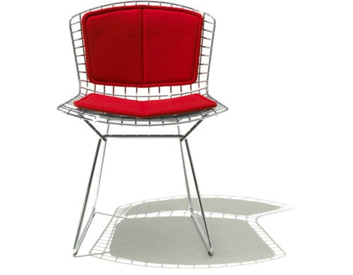 Bertoia Side Chair with Seat and Back Pad Side/Dining Knoll 