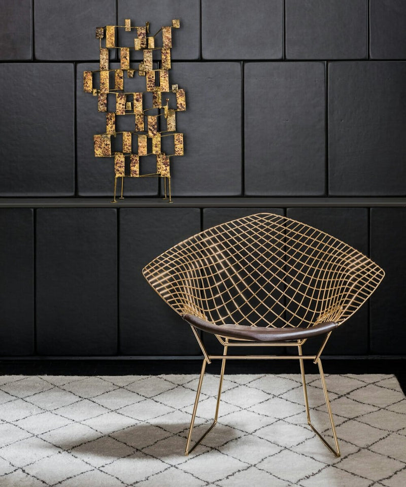 Bertoia Small Diamond Chair with Seat Pad lounge chair Knoll 
