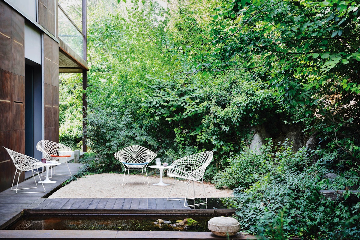 Bertoia Small Diamond Chair with Seat Pad