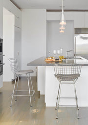 Bertoia Stool with Seat Pad bar seating Knoll 