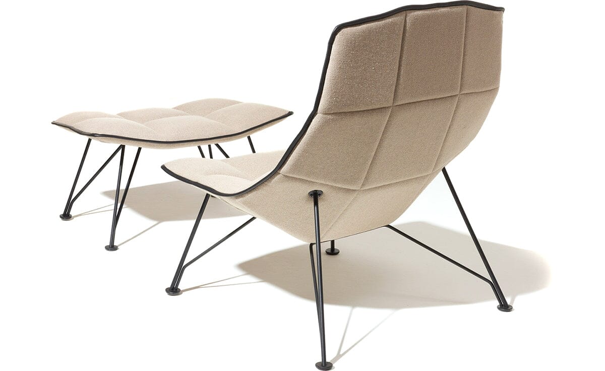 Jehs+Laub Wire Base Lounge Chair & Ottoman lounge chair Knoll 