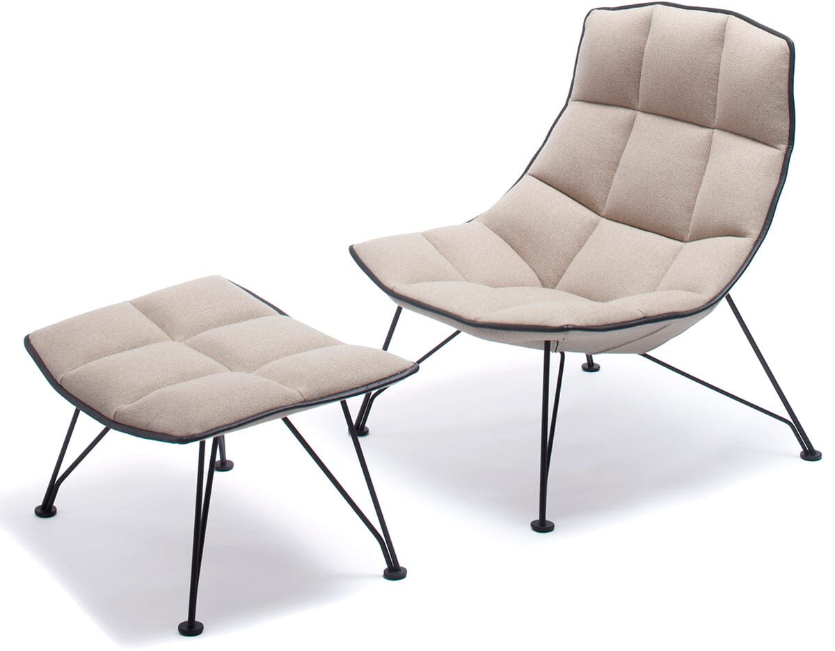 Jehs+Laub Wire Base Lounge Chair &amp; Ottoman lounge chair Knoll 