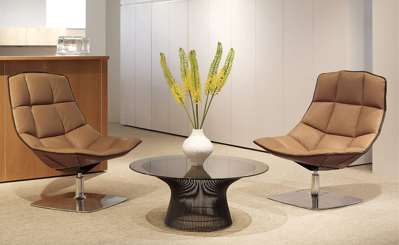 Platner Bronze 36" Coffee Table Coffee Tables Knoll 