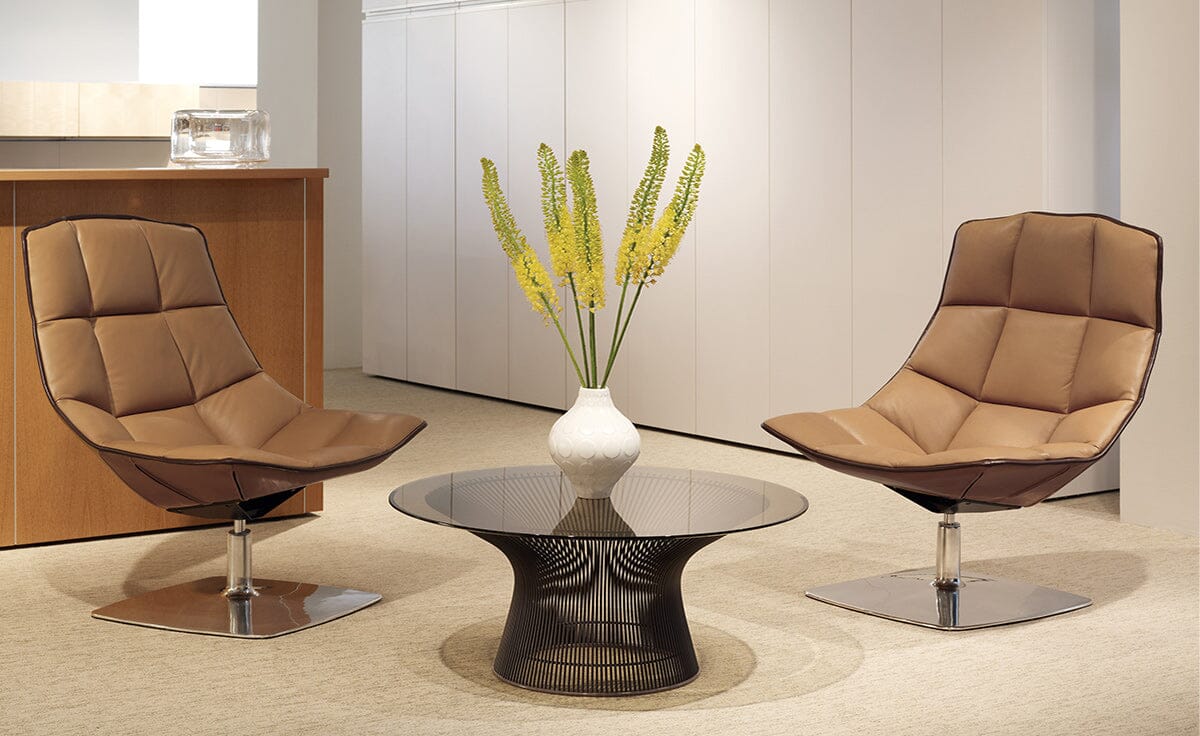 Platner Bronze 36" Coffee Table Coffee Tables Knoll 