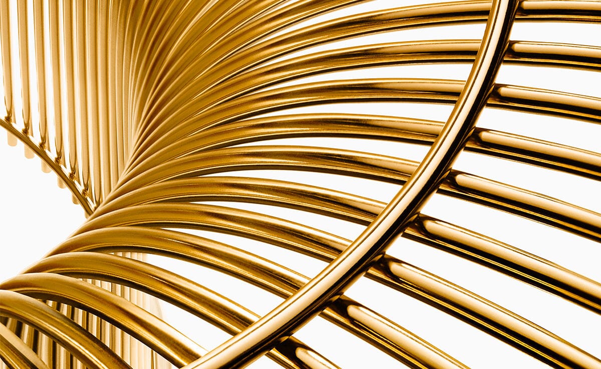 Platner Coffee Table - 36&quot; in Gold Coffee Tables Knoll 