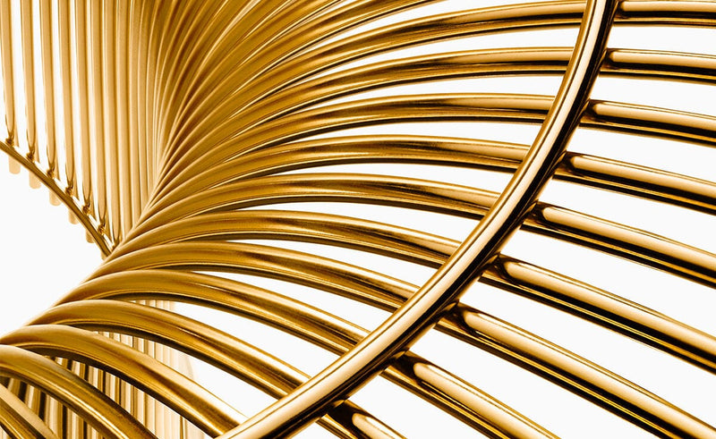 Platner Coffee Table - 42" in Gold Coffee Tables Knoll 