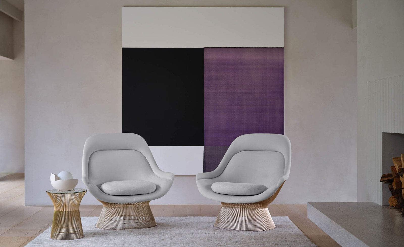 Platner Gold Plated Easy Chair lounge chair Knoll 