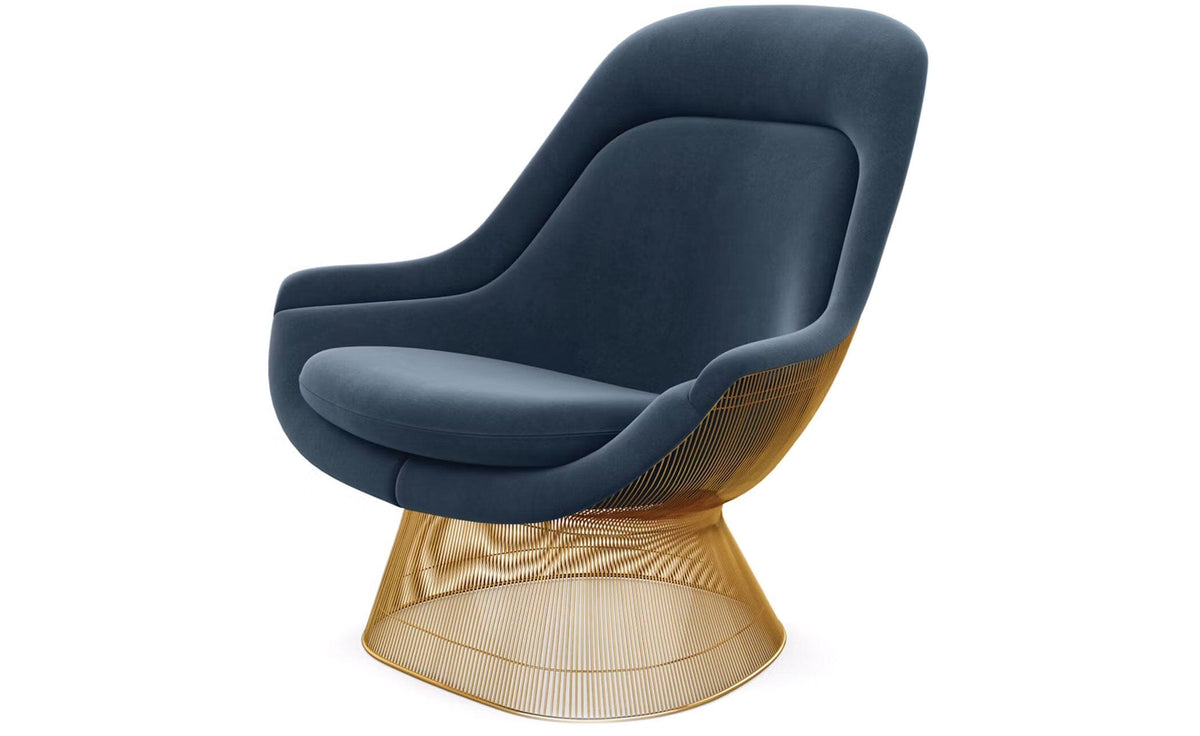 Platner Gold Plated Easy Chair lounge chair Knoll 