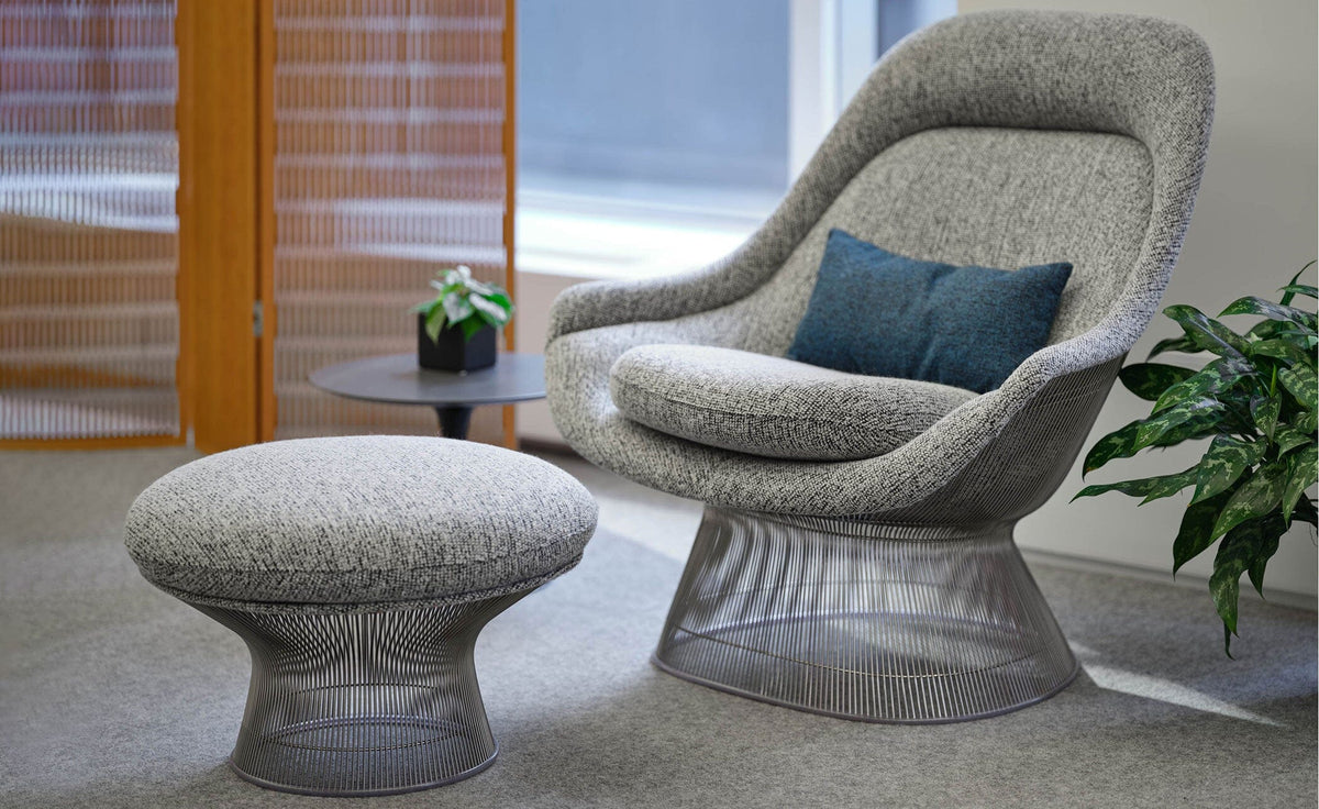 Platner Polished Nickel Easy Chair lounge chair Knoll 