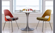 Saarinen Executive Plastic Back Chair With Tubular Legs Side/Dining Knoll 