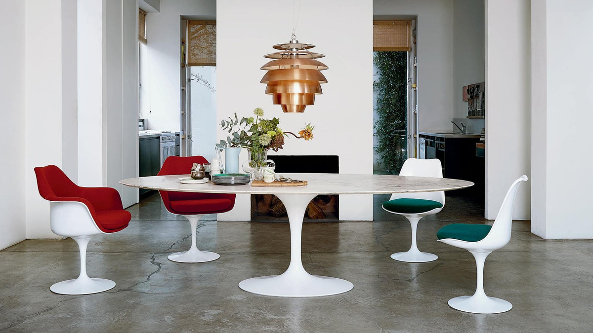 Saarinen Tulip Arm Chair Upholstered Side/Dining Knoll 