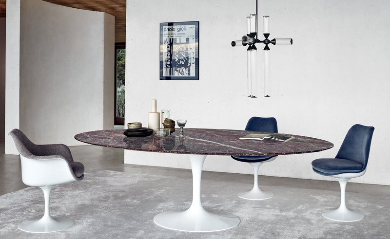 Saarinen Tulip Armless Chair - Upholstered Side/Dining Knoll 