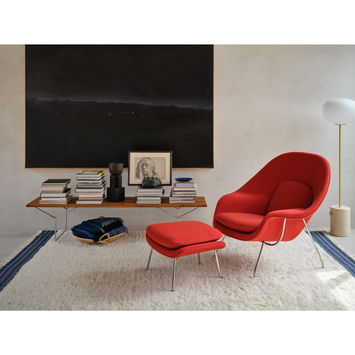 Womb Chair and Ottoman lounge chair Knoll 