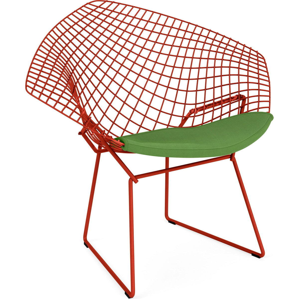 Bertoia Small Diamond Chair with Seat Pad lounge chair Knoll 