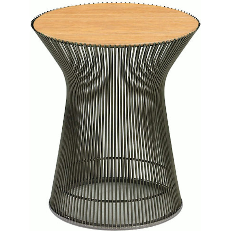 Platner Side Table side/end table Knoll Metallic Bronze Light Oak 