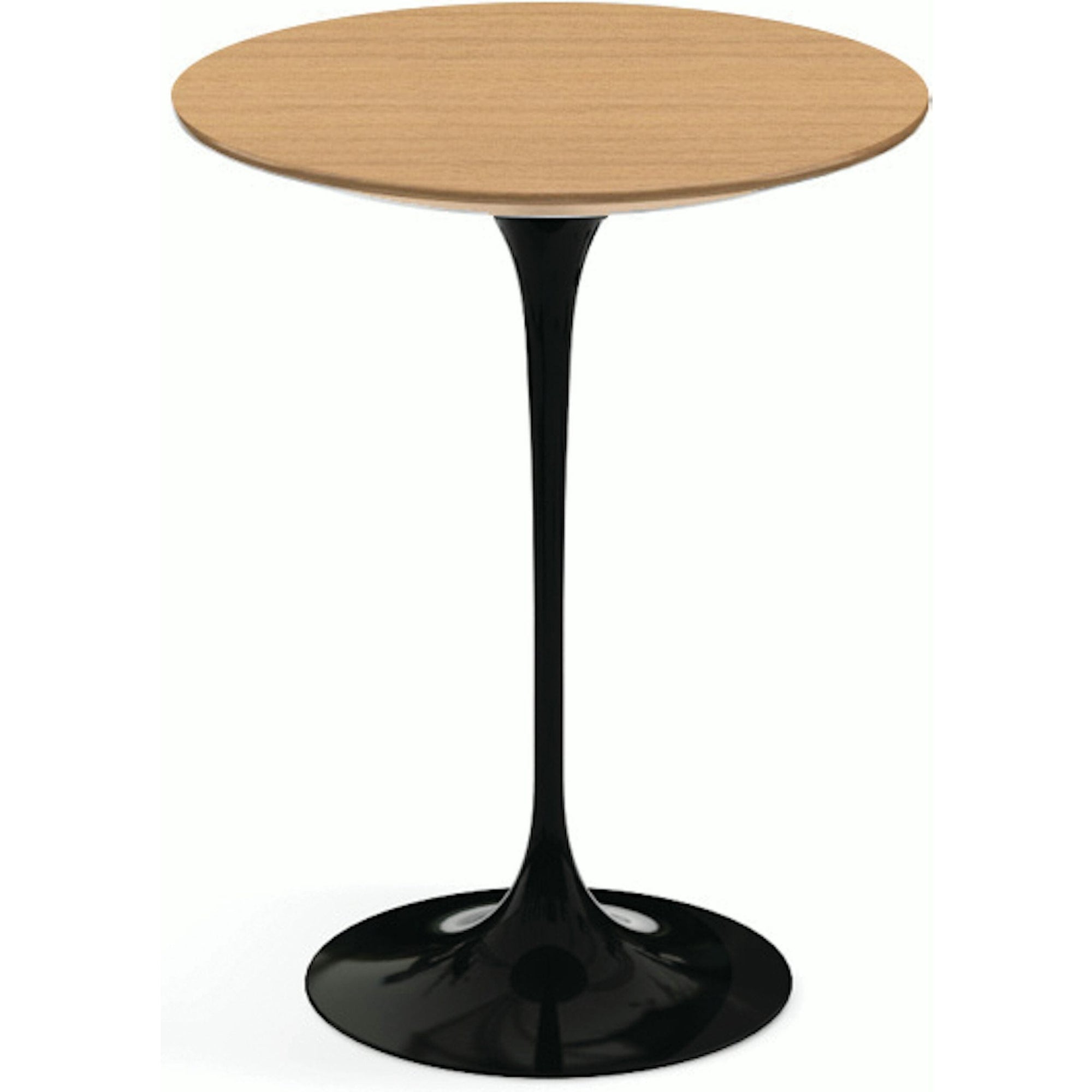 Saarinen Side Table - 16" Round side/end table Knoll Black Light Oak 