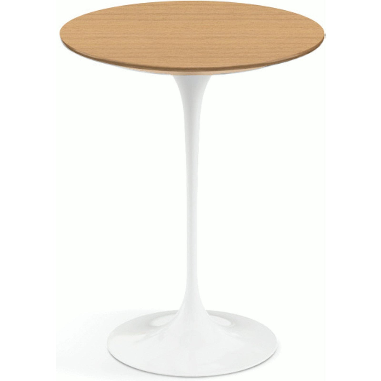 Saarinen Side Table - 16" Round side/end table Knoll White Light Oak 