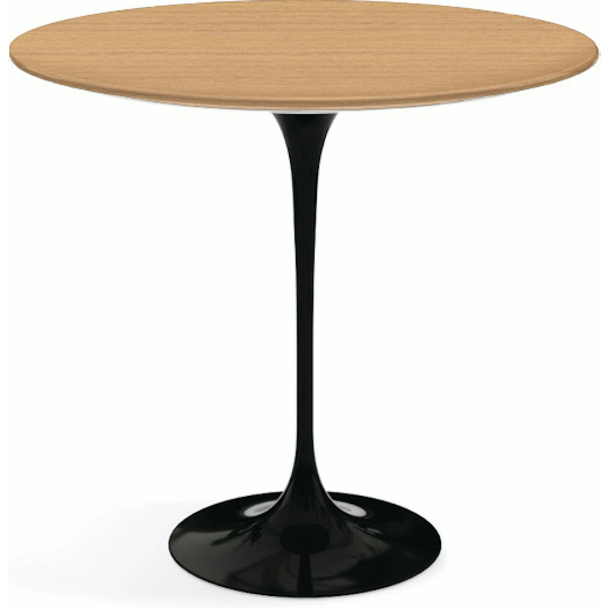 Saarinen Side Table - 22” Oval side/end table Knoll Black Light Oak 