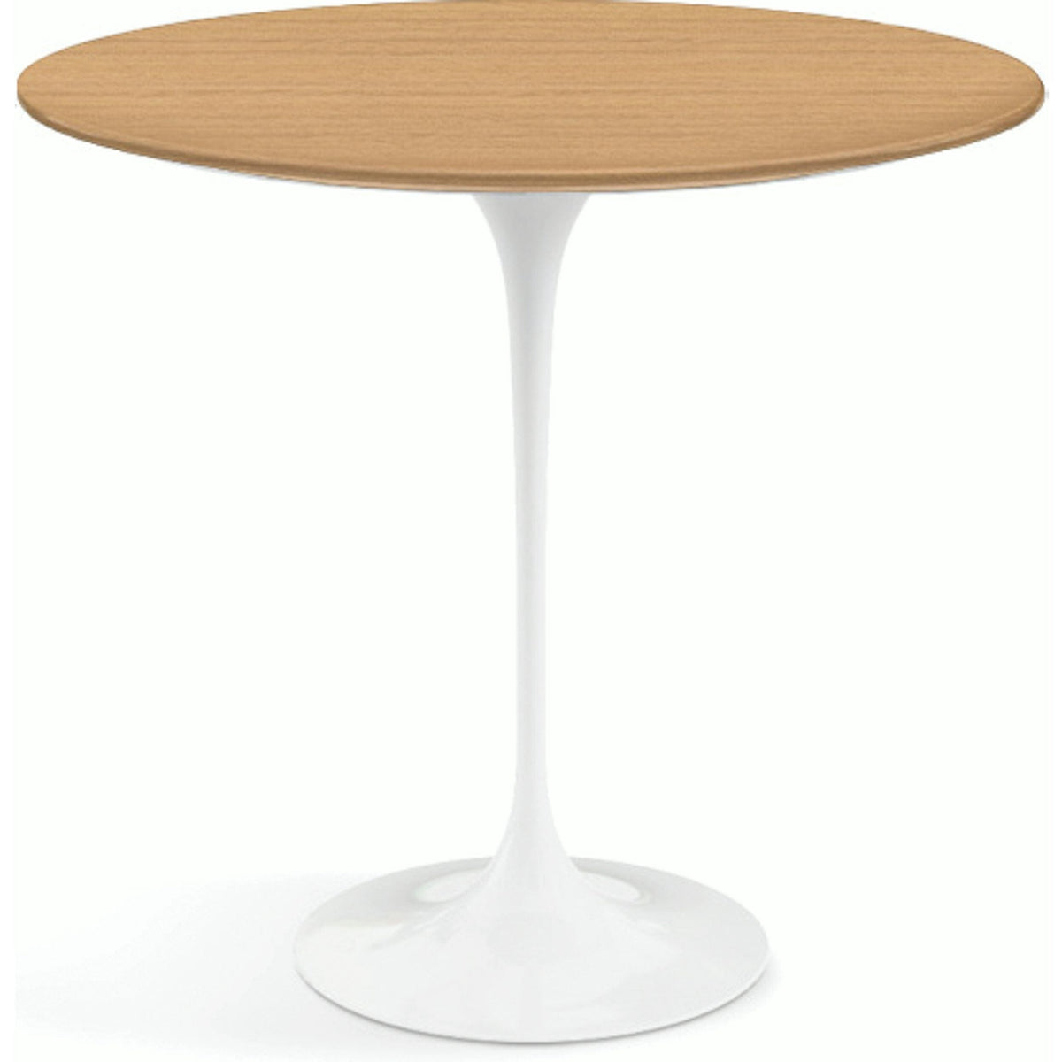 Saarinen Side Table - 22” Oval side/end table Knoll White Light Oak 