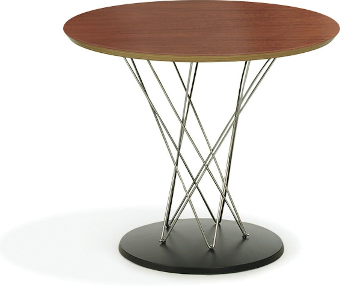 Noguchi Cyclone Side Table side/end table Knoll Light Walnut 