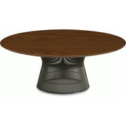 Platner Bronze 42" Coffee Table Coffee Tables Knoll Light Walnut 
