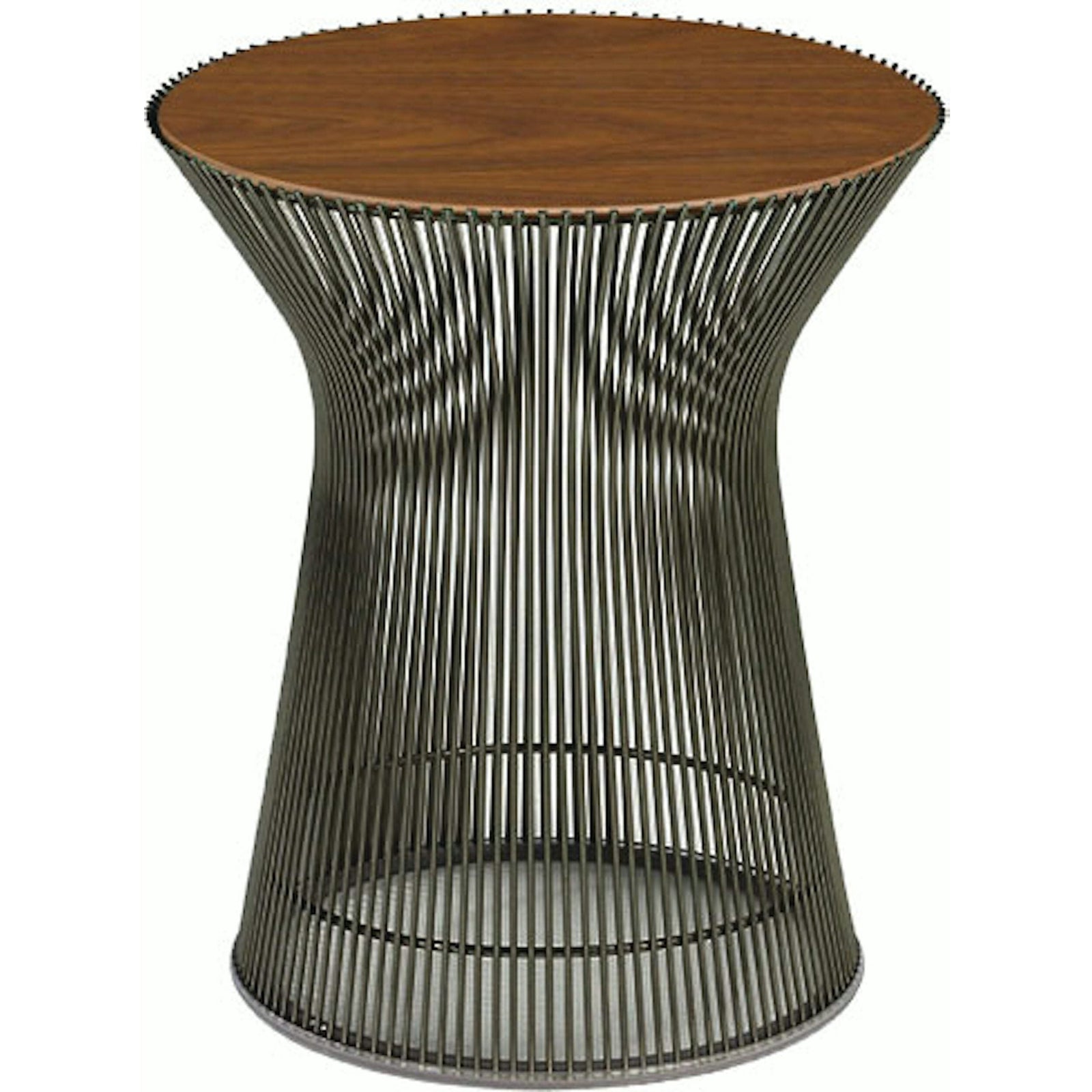 Platner Side Table side/end table Knoll Metallic Bronze Light Walnut 