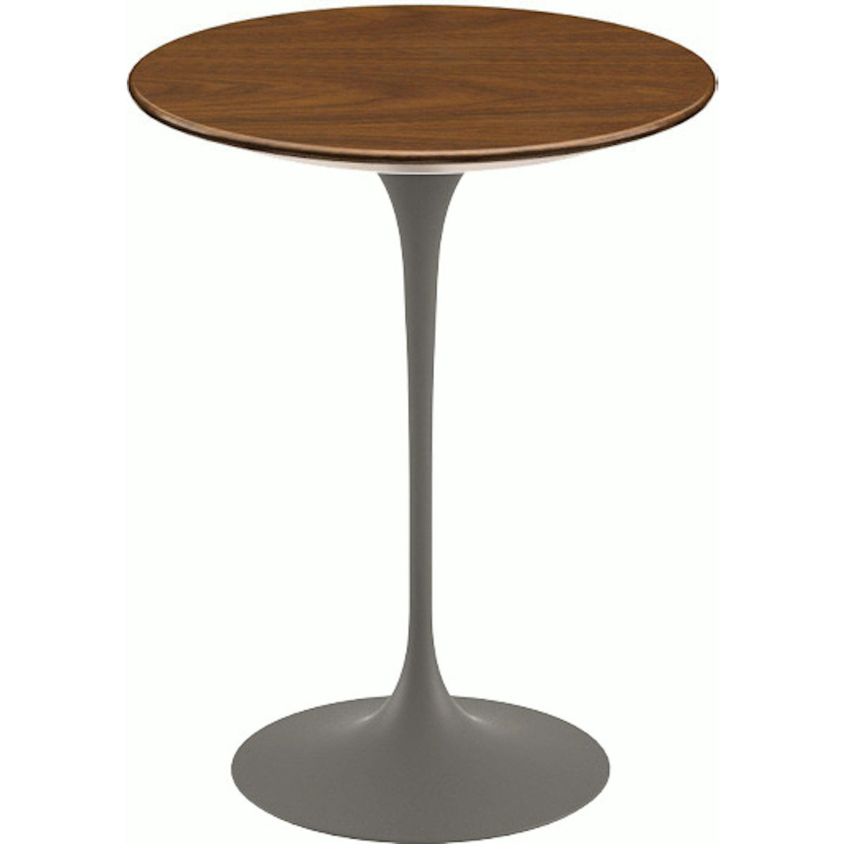 Saarinen Side Table - 16" Round side/end table Knoll Grey Light Walnut 