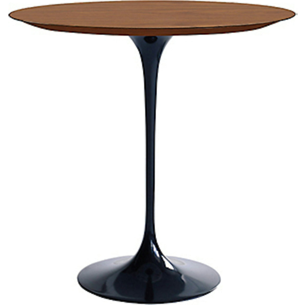 Saarinen Side Table - 20” Round side/end table Knoll Black Light Walnut 