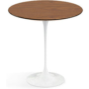 Saarinen Side Table - 20” Round side/end table Knoll White Light Walnut 